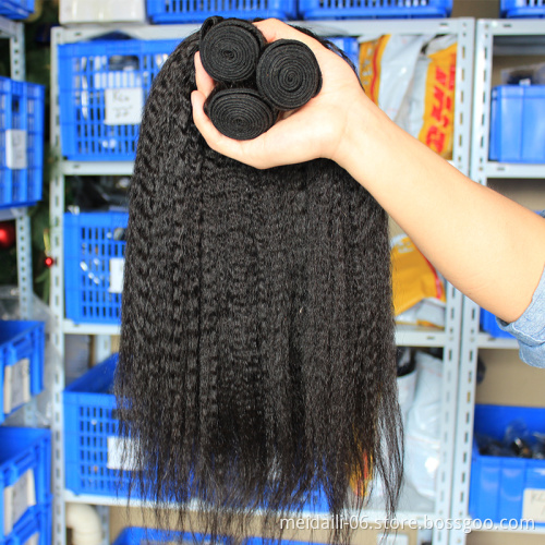 xuchang factory wholesale price kinky straight virgin human hair extensions